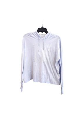 Calvin Klein Light Gray/Lilac Spellout Performance hoodie Size XL